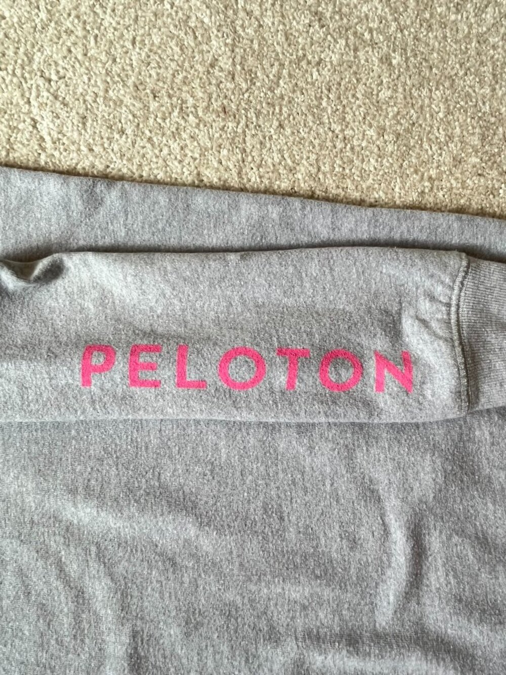 Peloton Gray Sweatshirt with Pink Peloton Logo - Small - Picture 9 of 16